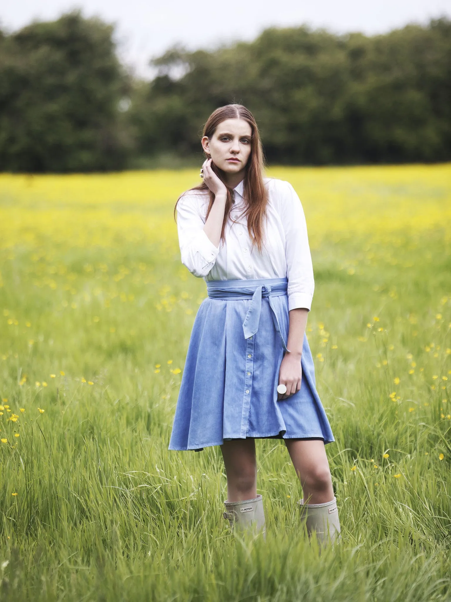 Outsider dip dye shirt dress with obi belt *last two pieces left*