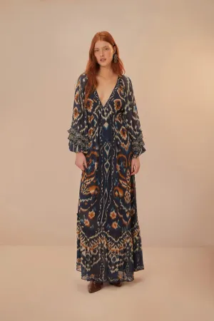 Pineapple Ikat Maxi Dress