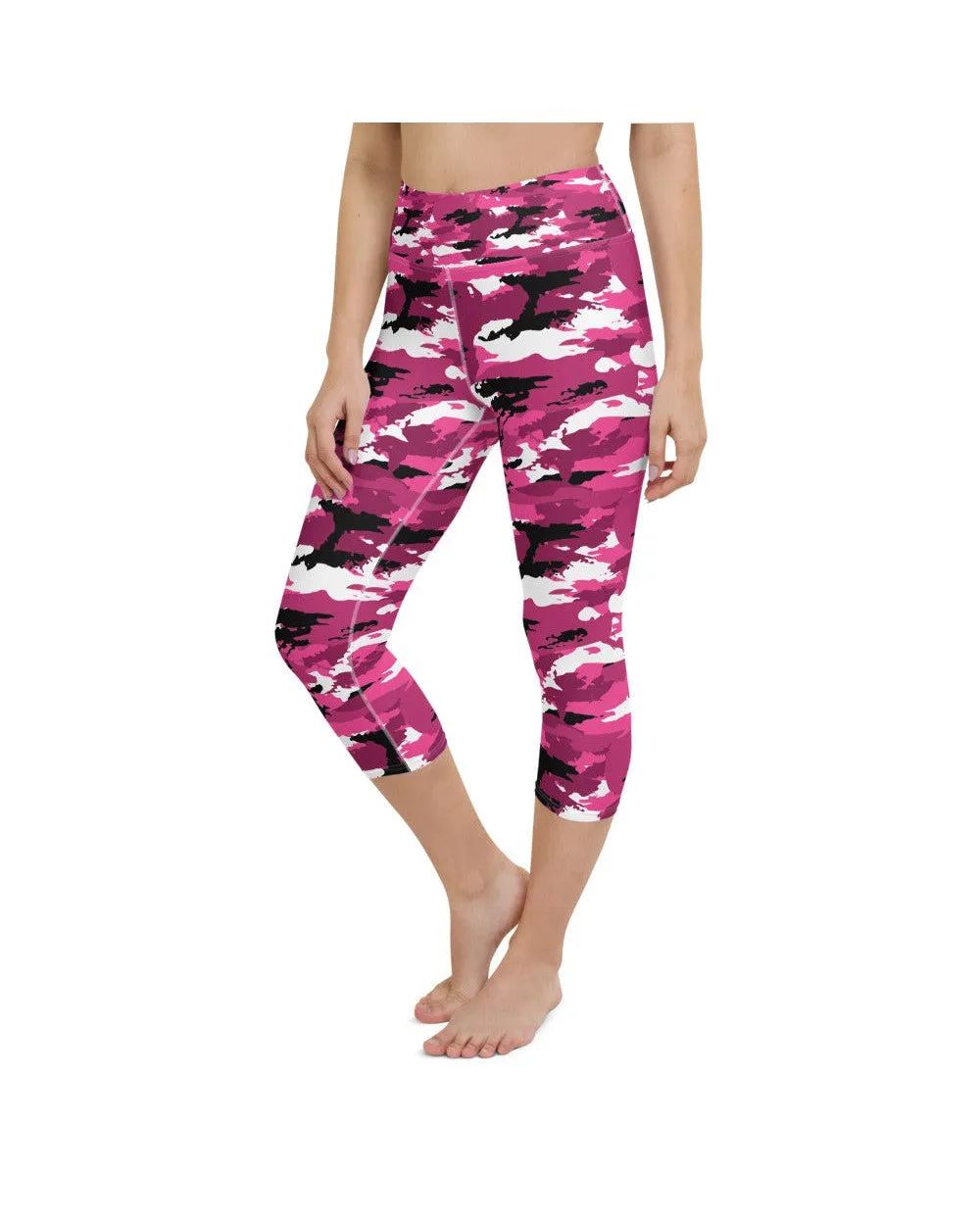 Pink Camo Yoga Capris