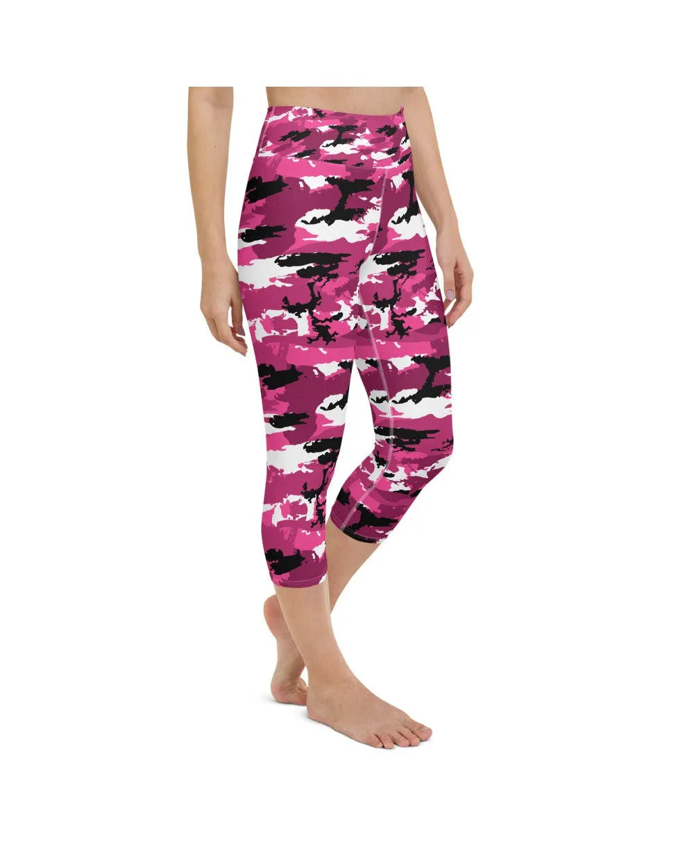 Pink Camo Yoga Capris