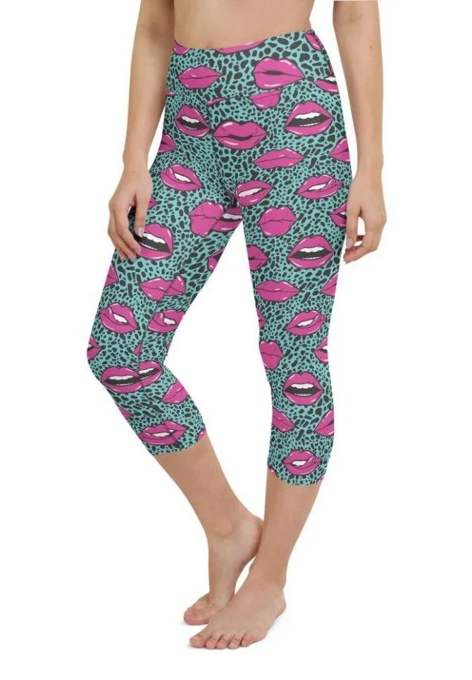 Pop Art Lips Yoga Capris