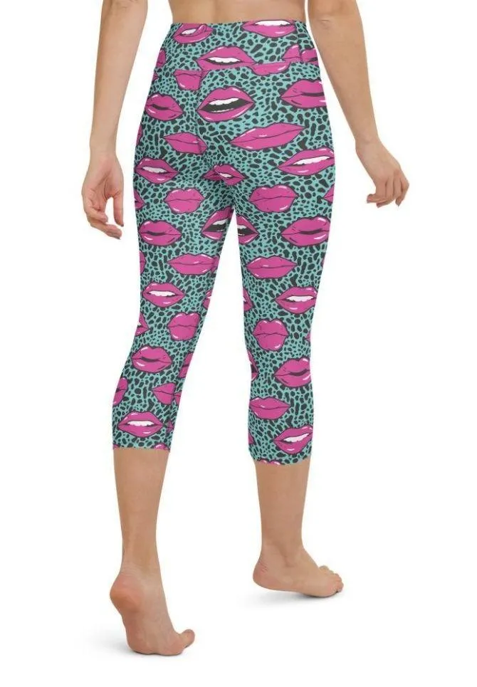 Pop Art Lips Yoga Capris