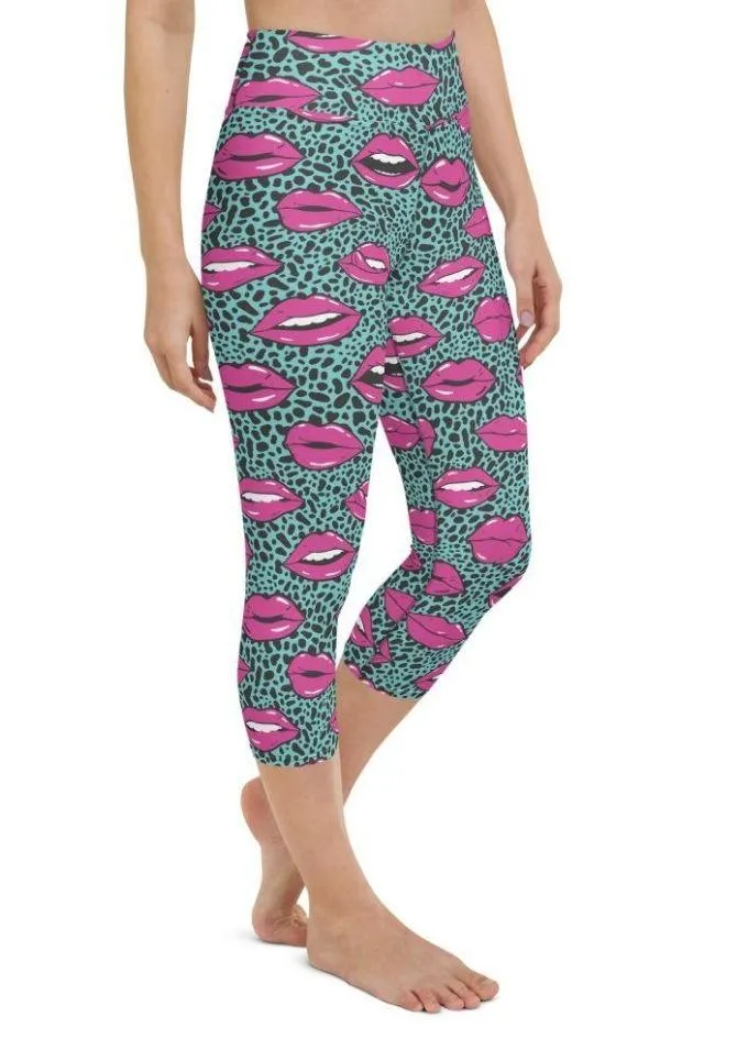 Pop Art Lips Yoga Capris