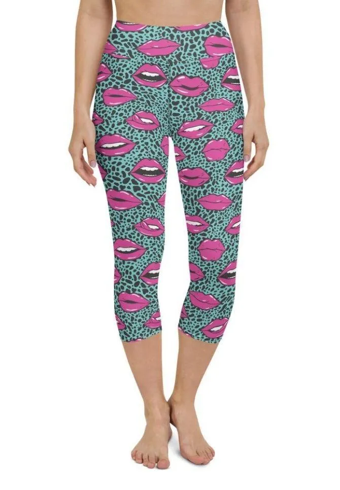 Pop Art Lips Yoga Capris