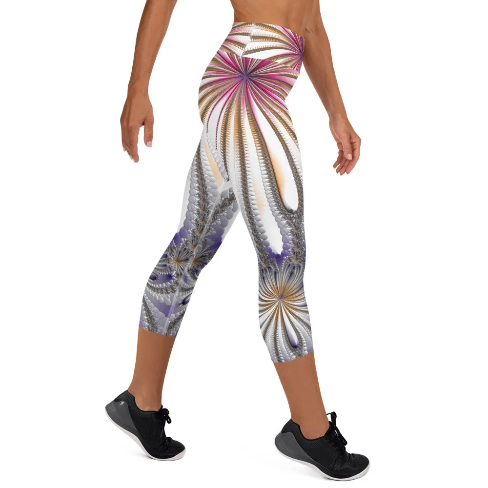 "Morning Bloom" Collection - Yoga Capri Leggings