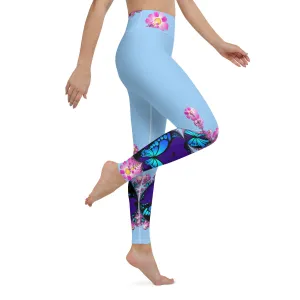 "Mystical Butterfly Bliss" Collection - Designer Long Yoga Leggings