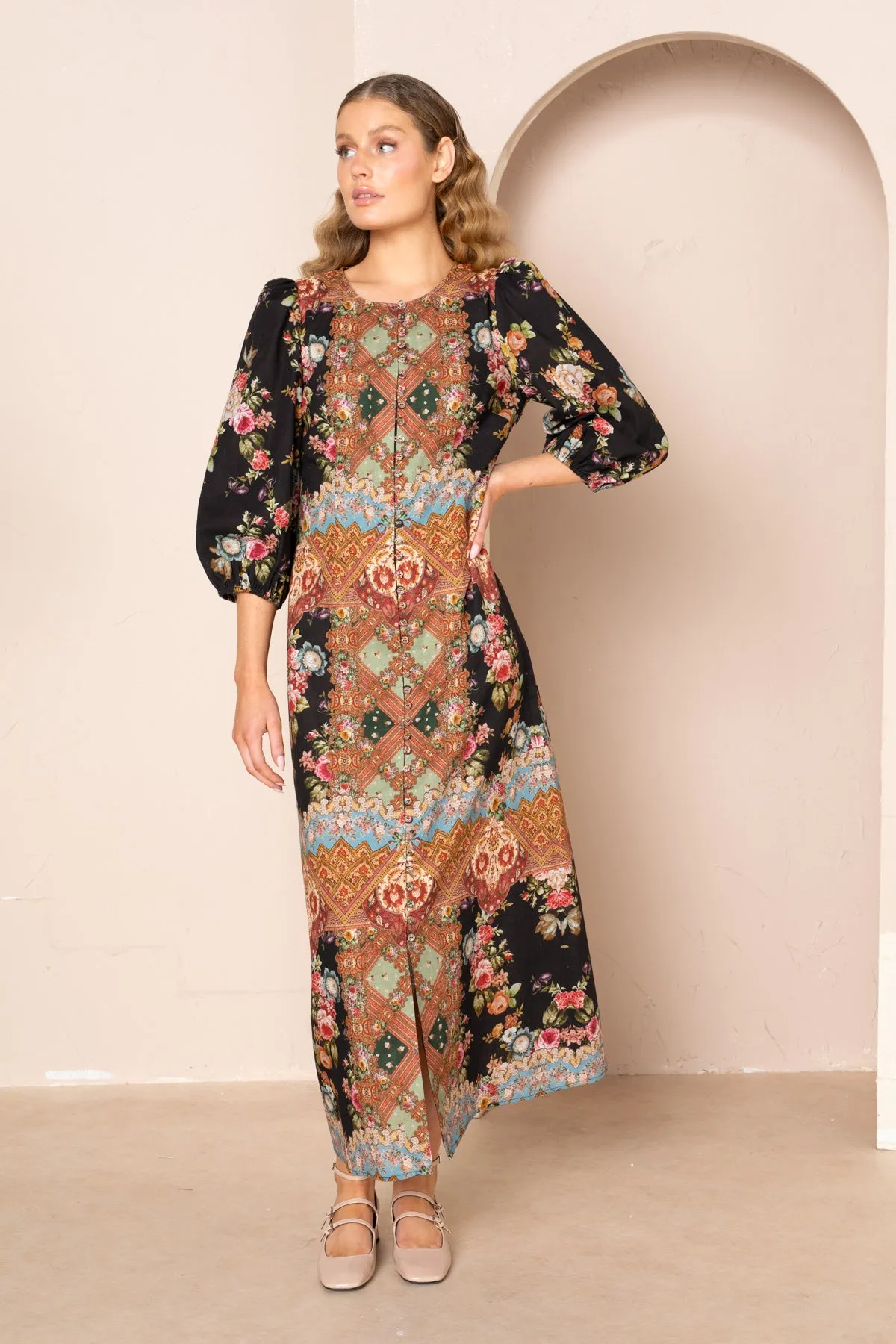 Renne Round Neck Maxi Dress