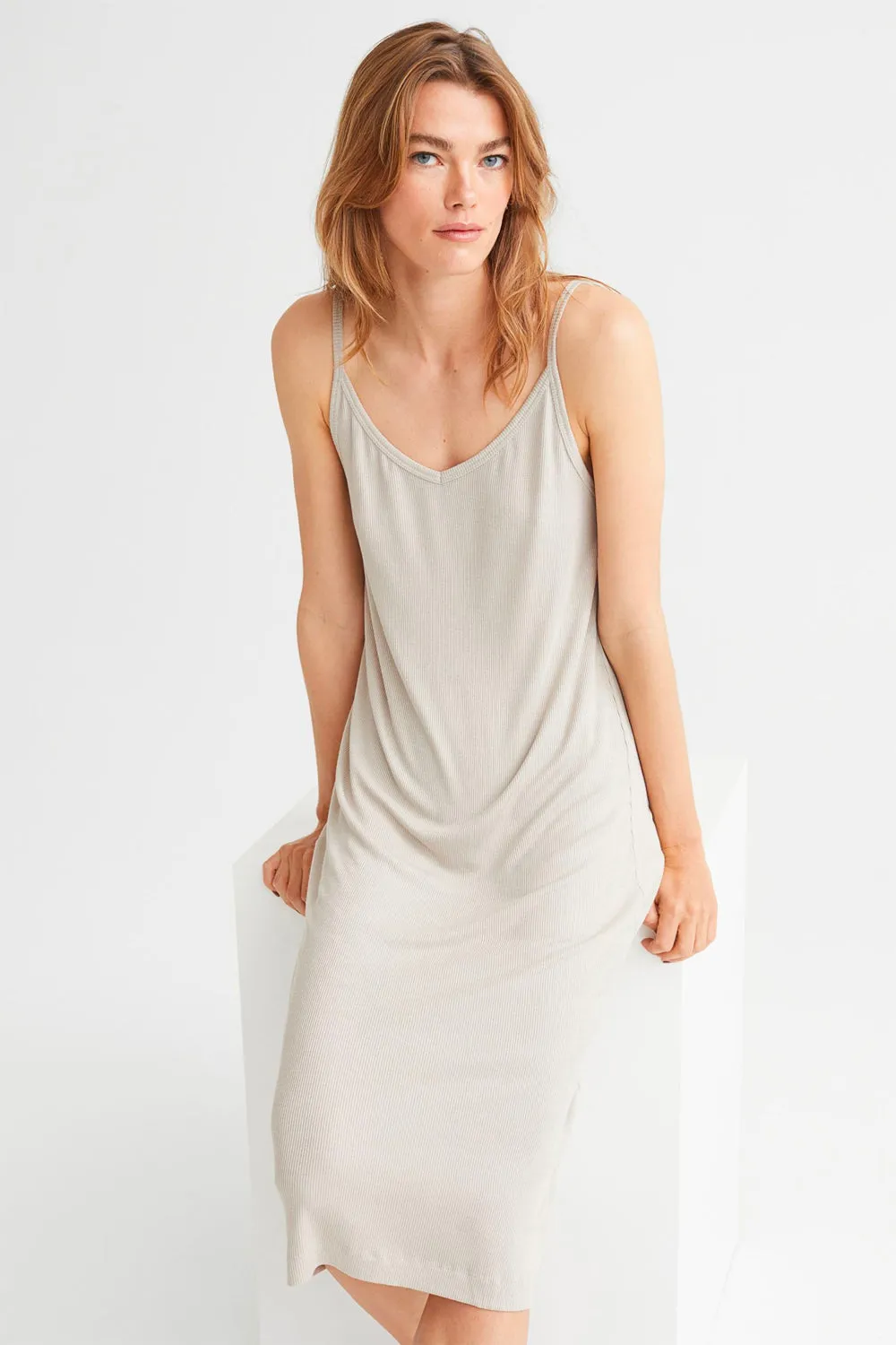 Ribbed Jersey Dress