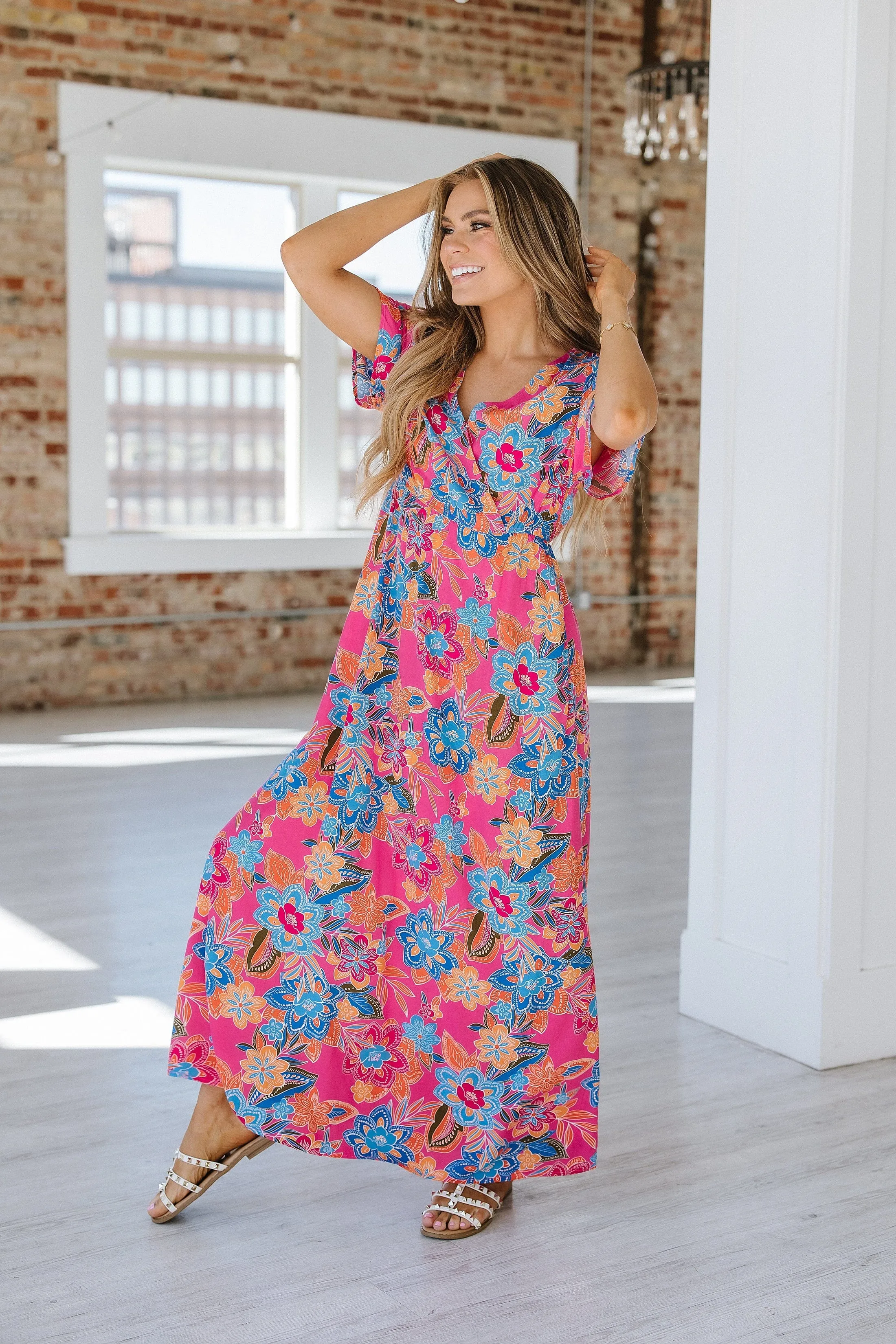 SALE - Case Wrap V-Neck Maxi Dress | S-XL