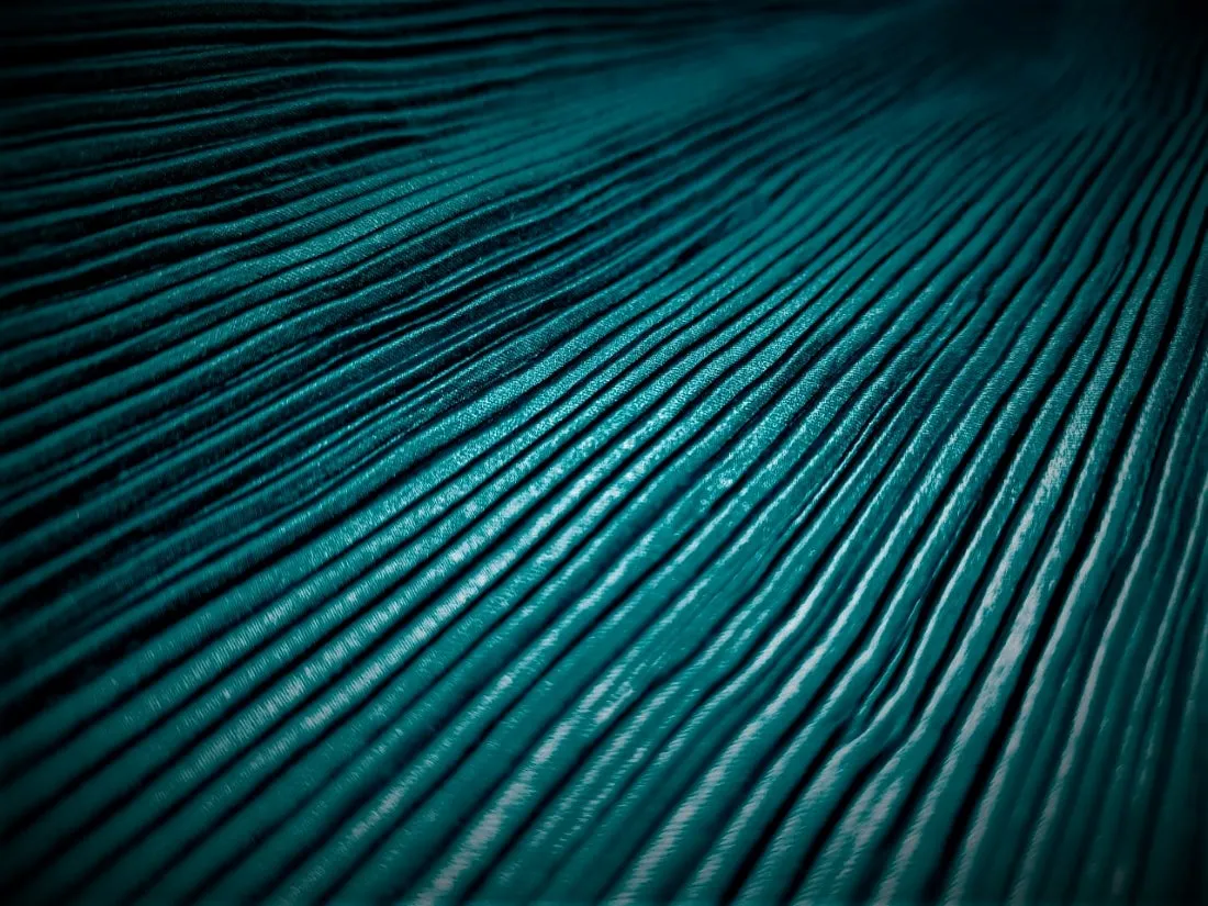 Satin Pleated Fabric Dark Teal~ 58&quot; Wide