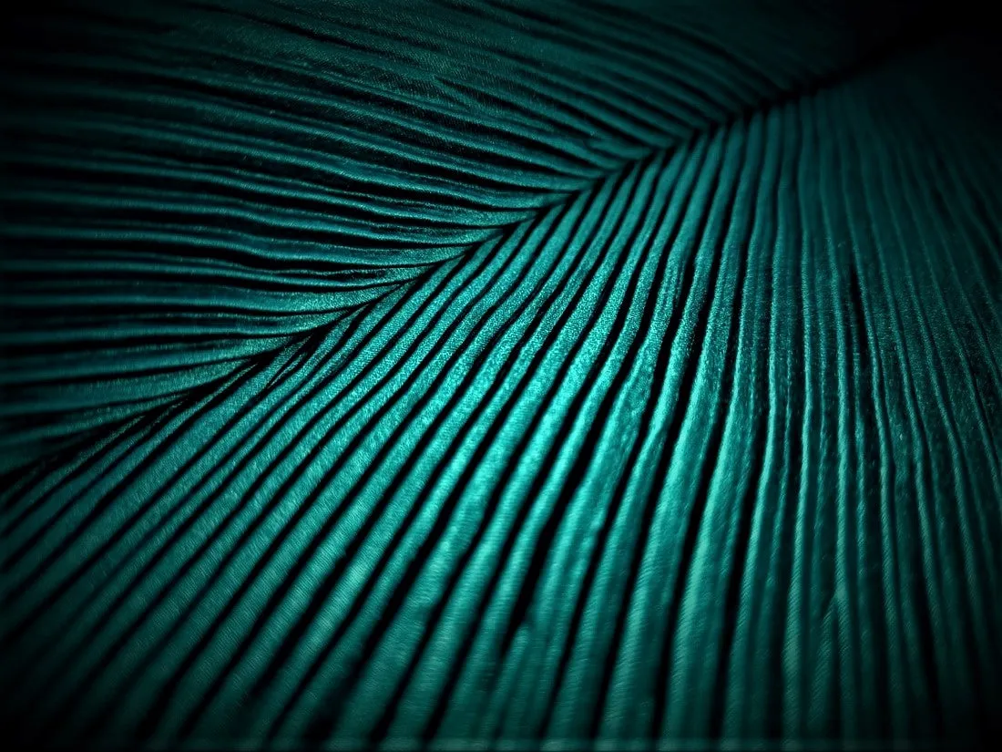 Satin Pleated Fabric Dark Teal~ 58&quot; Wide