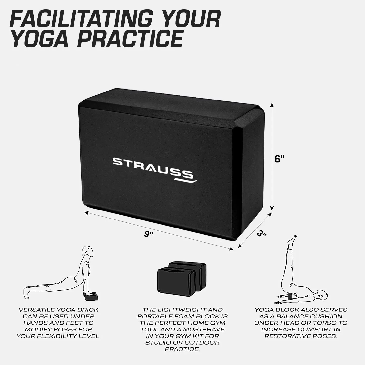 Strauss Cork Yoga Block