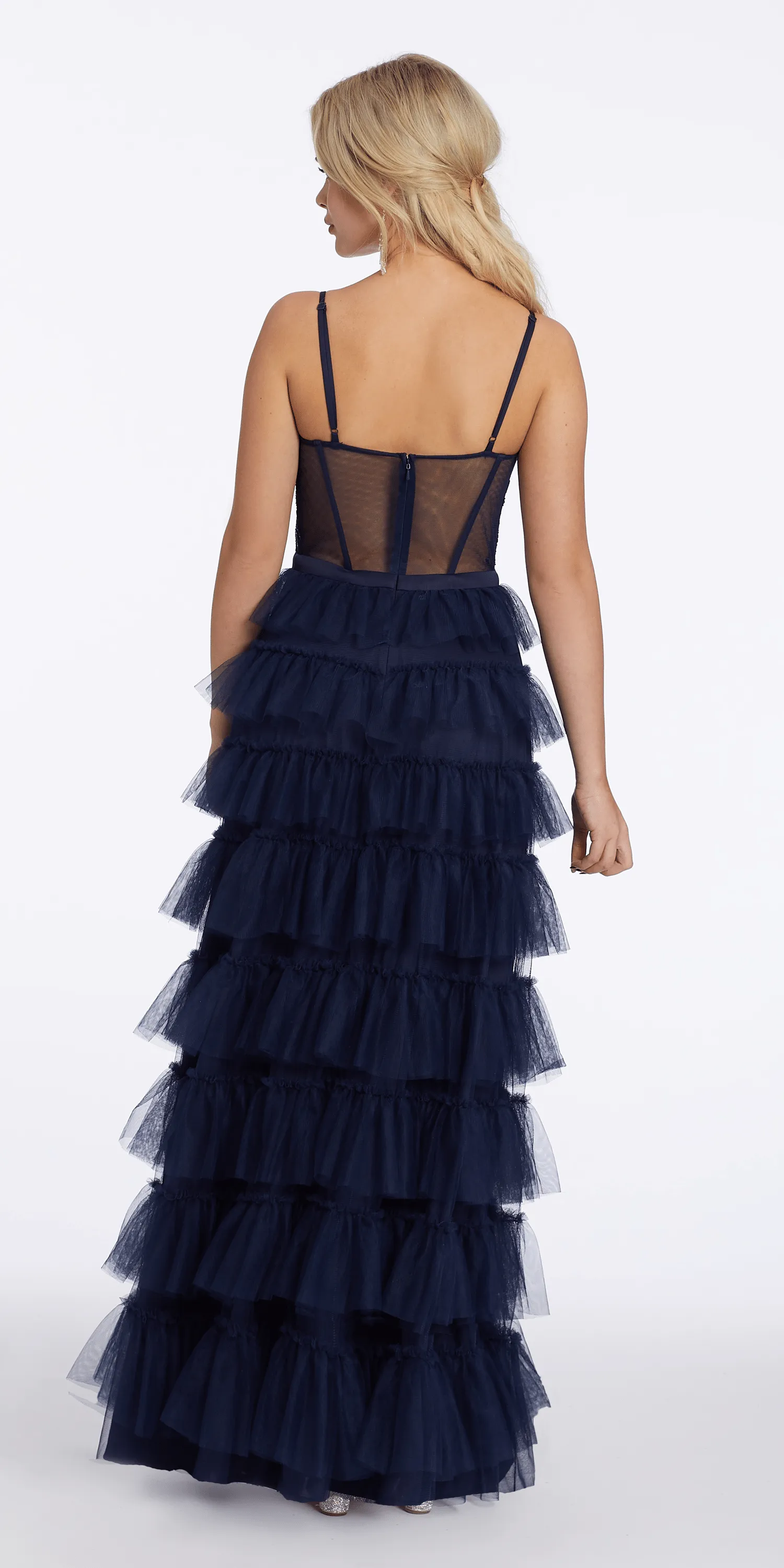 Sweetheart Corset Tulle Tiered Dress