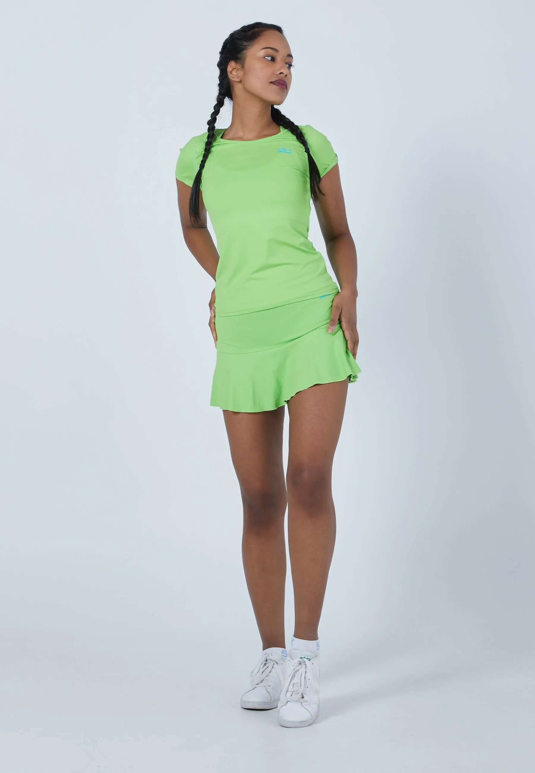 Tennis Capsleeve T-Shirt,  lime green