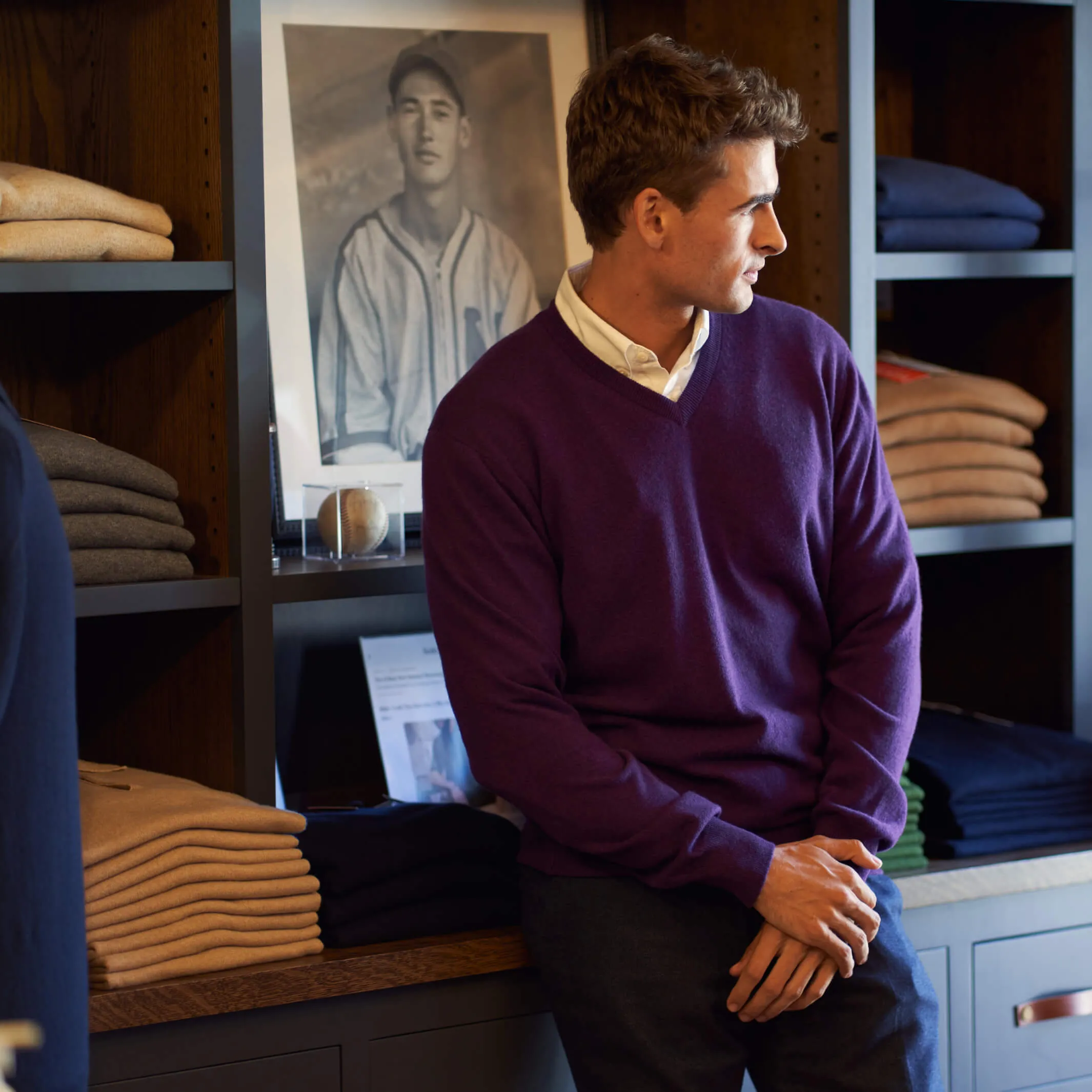 The Stewart 2-Ply Cashmere V-Neck Sweater