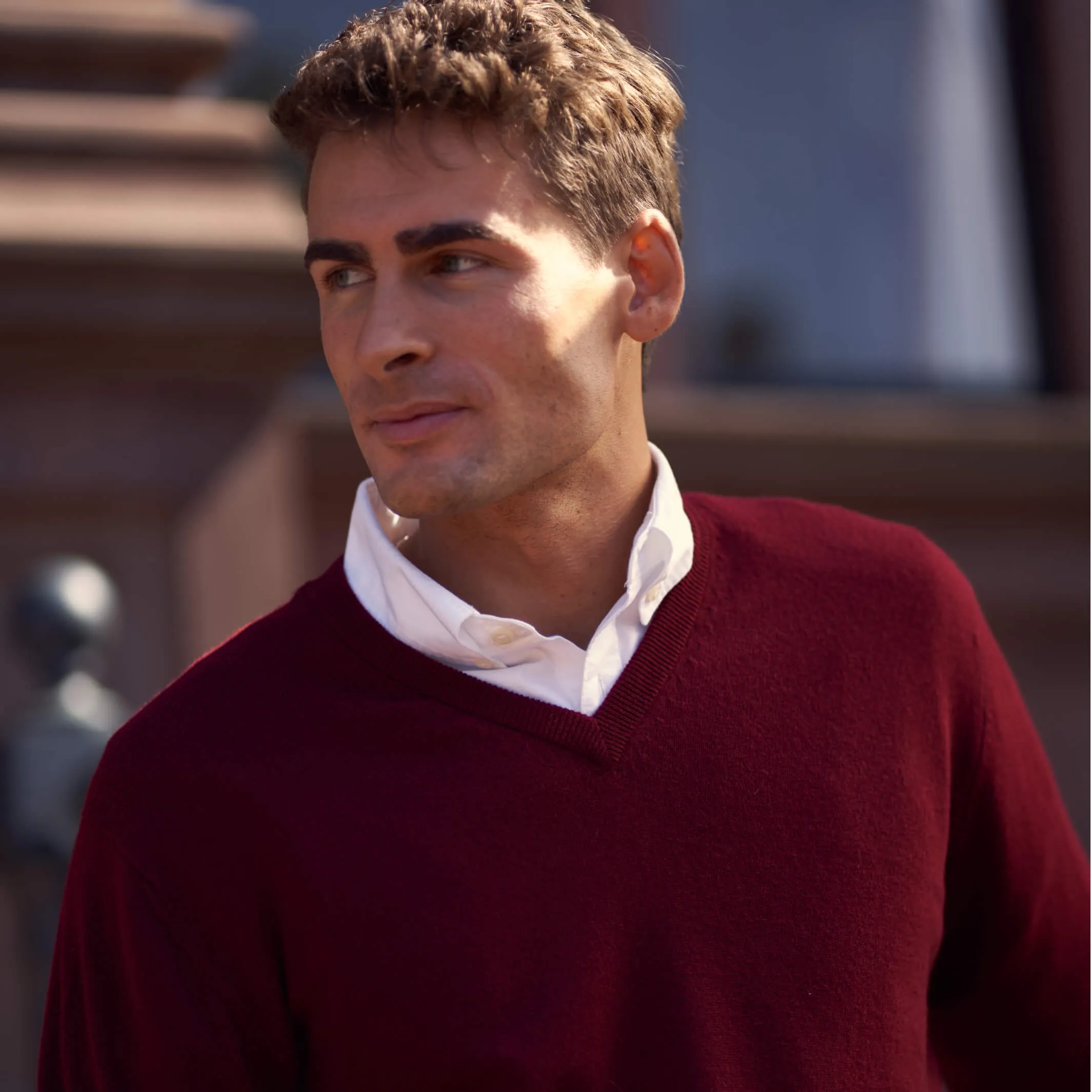 The Stewart 2-Ply Cashmere V-Neck Sweater