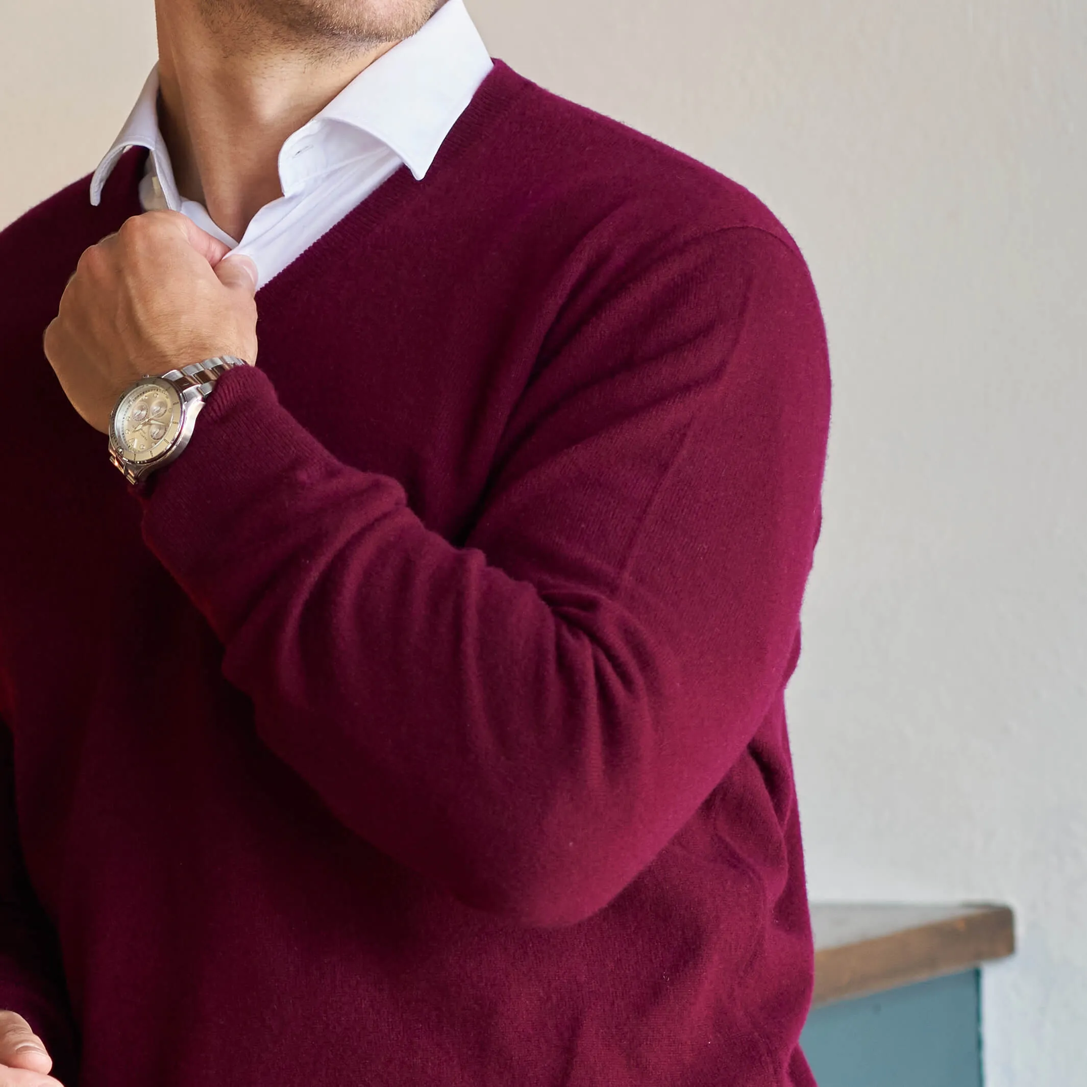 The Stewart 2-Ply Cashmere V-Neck Sweater