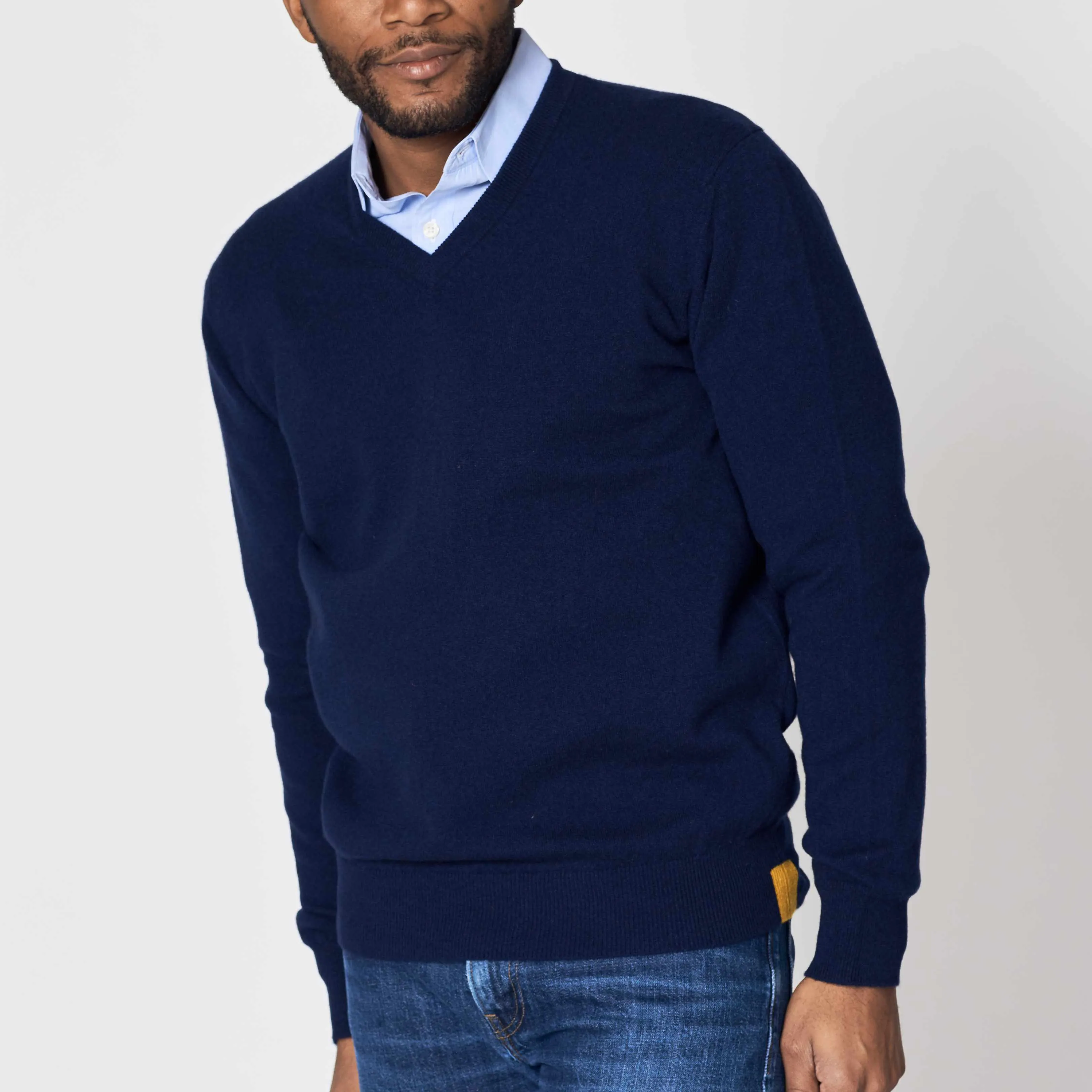 The Stewart 2-Ply Cashmere V-Neck Sweater