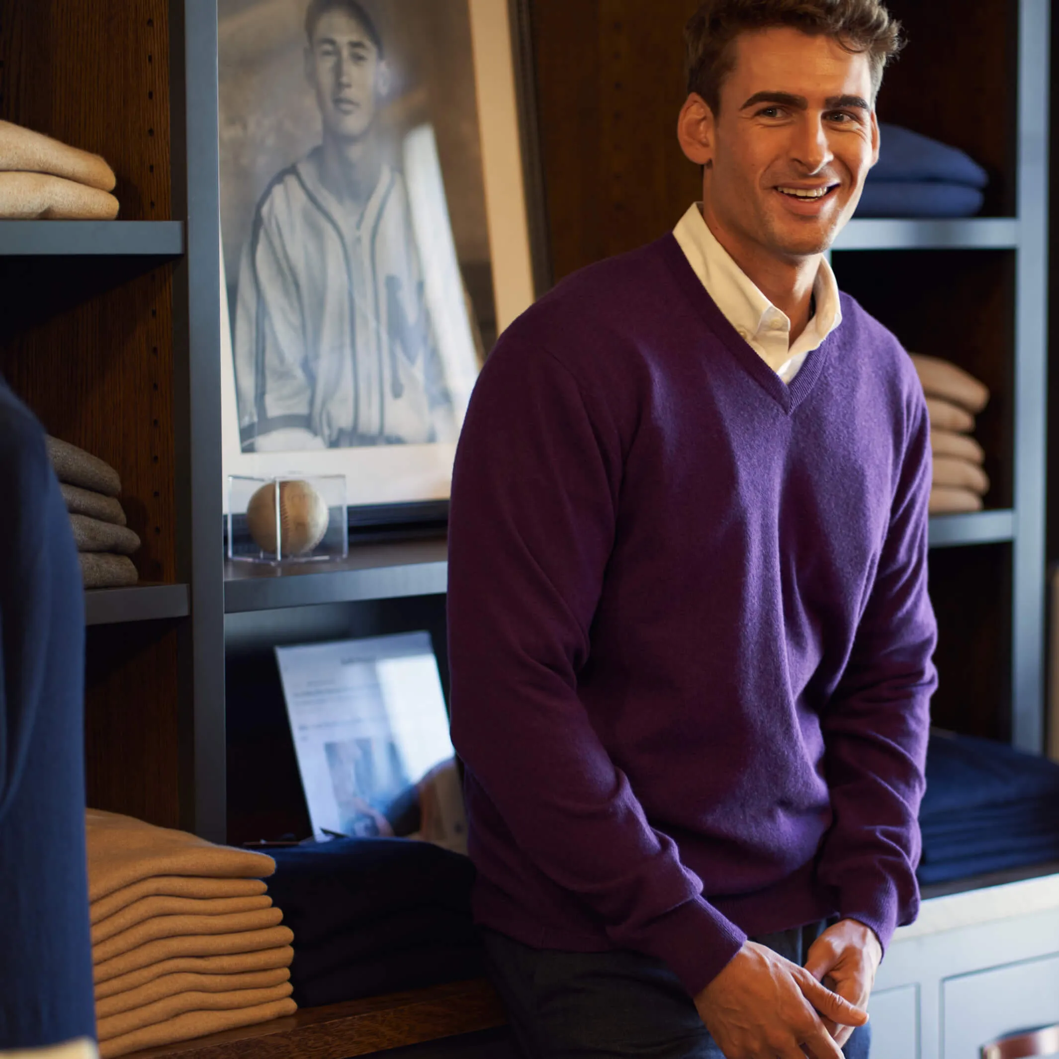 The Stewart 2-Ply Cashmere V-Neck Sweater