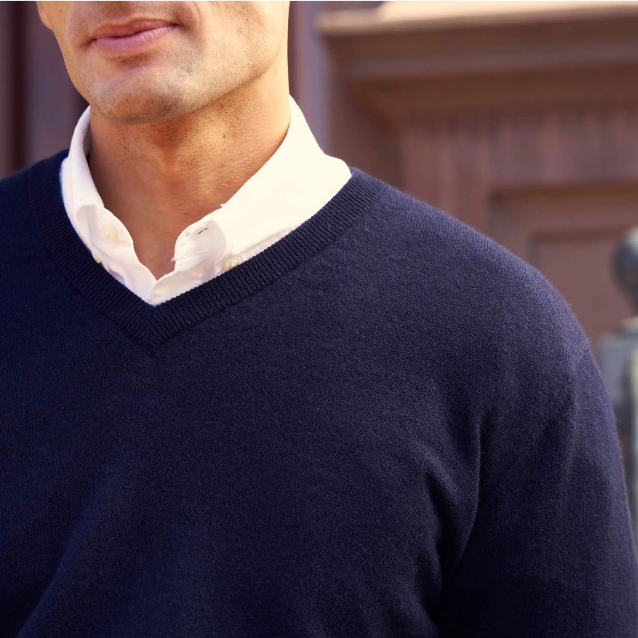 The Stewart 2-Ply Cashmere V-Neck Sweater