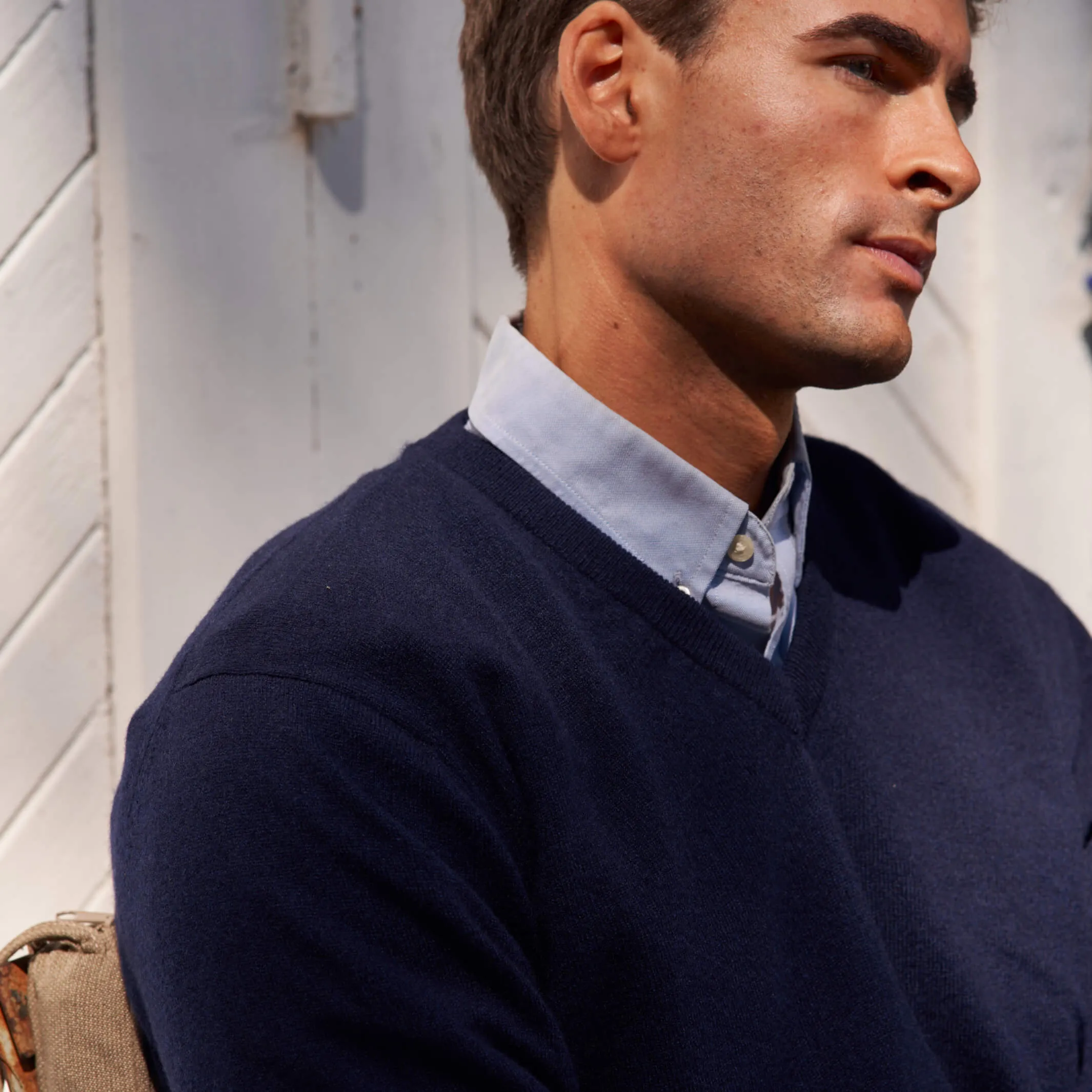 The Stewart 2-Ply Cashmere V-Neck Sweater