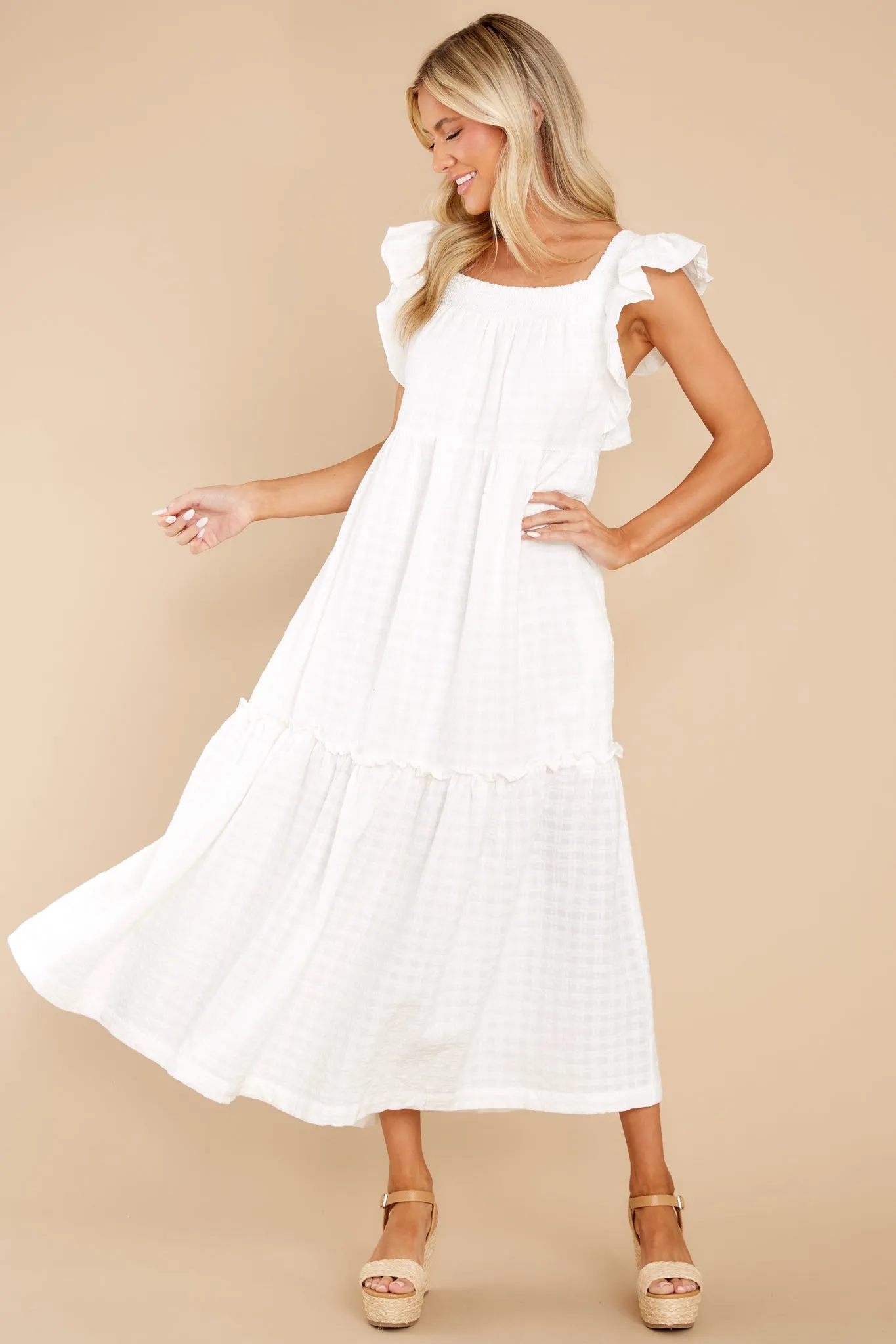 The Way To Love White Cotton Maxi Dress