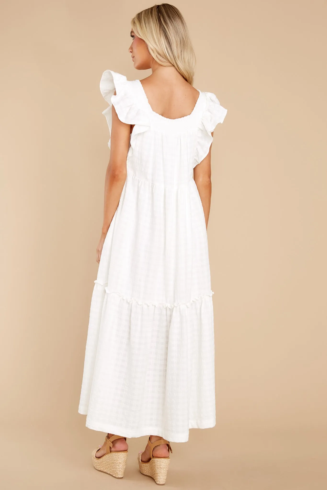 The Way To Love White Cotton Maxi Dress