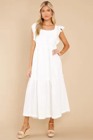 The Way To Love White Cotton Maxi Dress