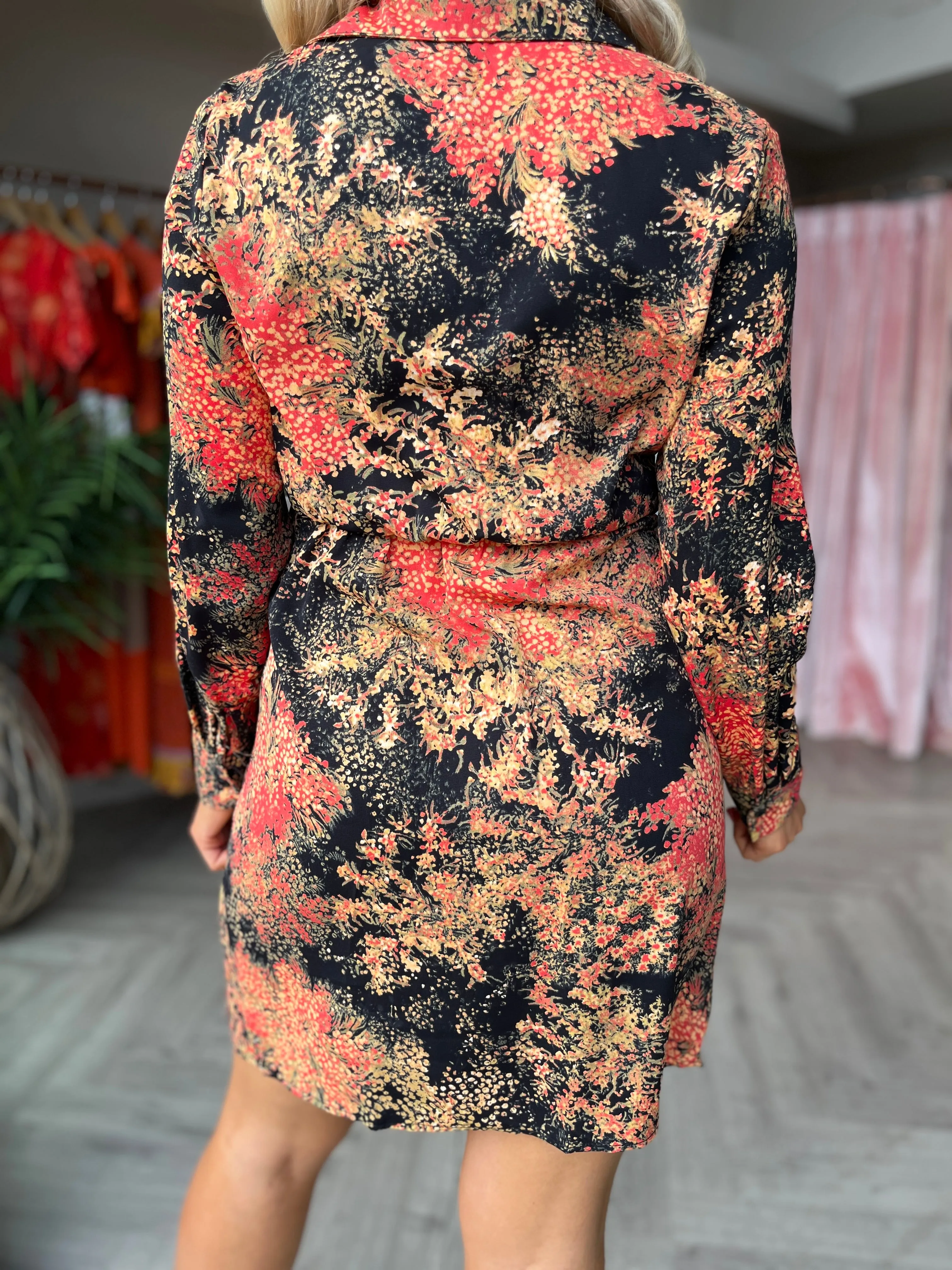 Verity Shirt Dress Orange Floral