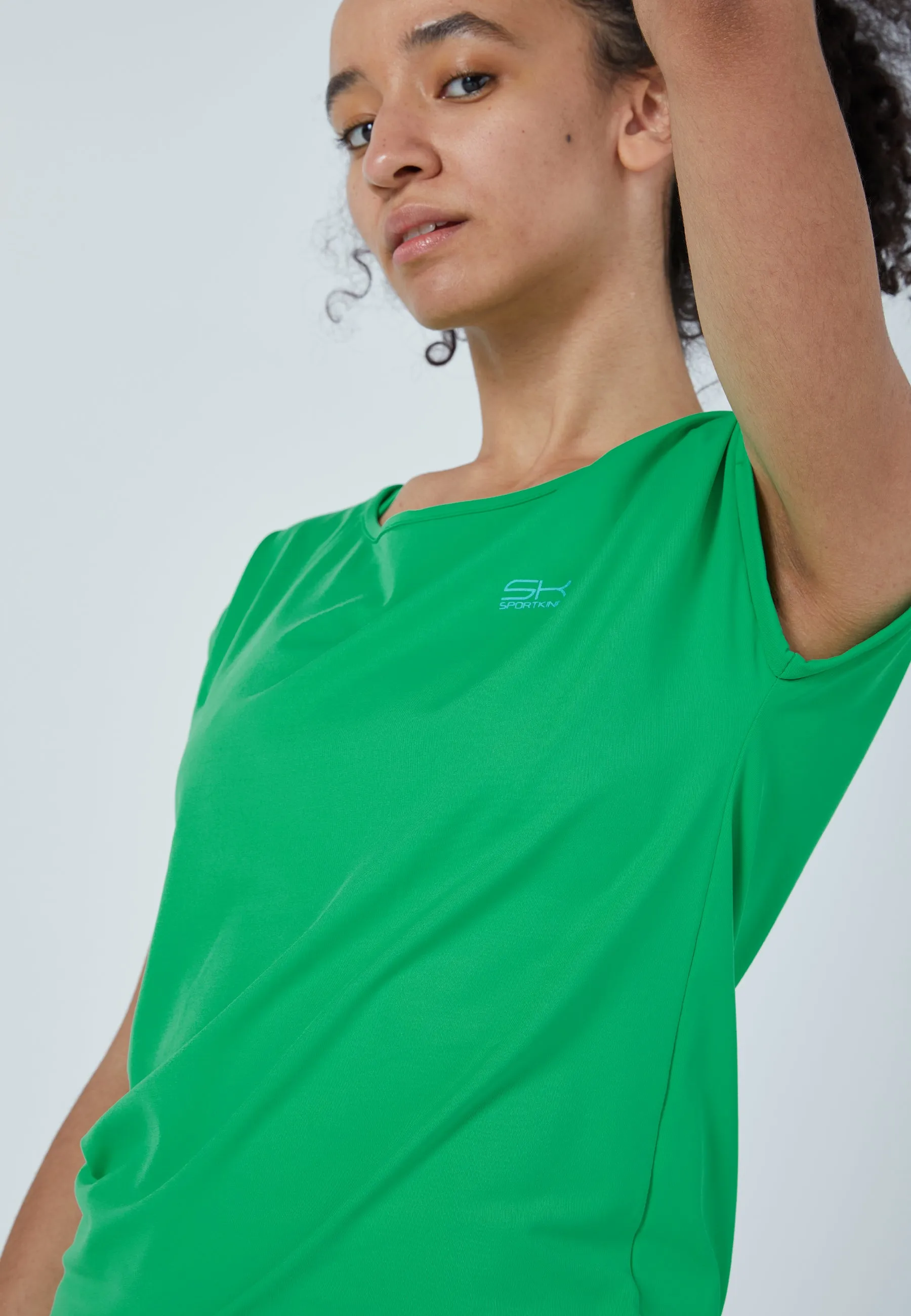 Women Tennis Shirt loose-fit, green