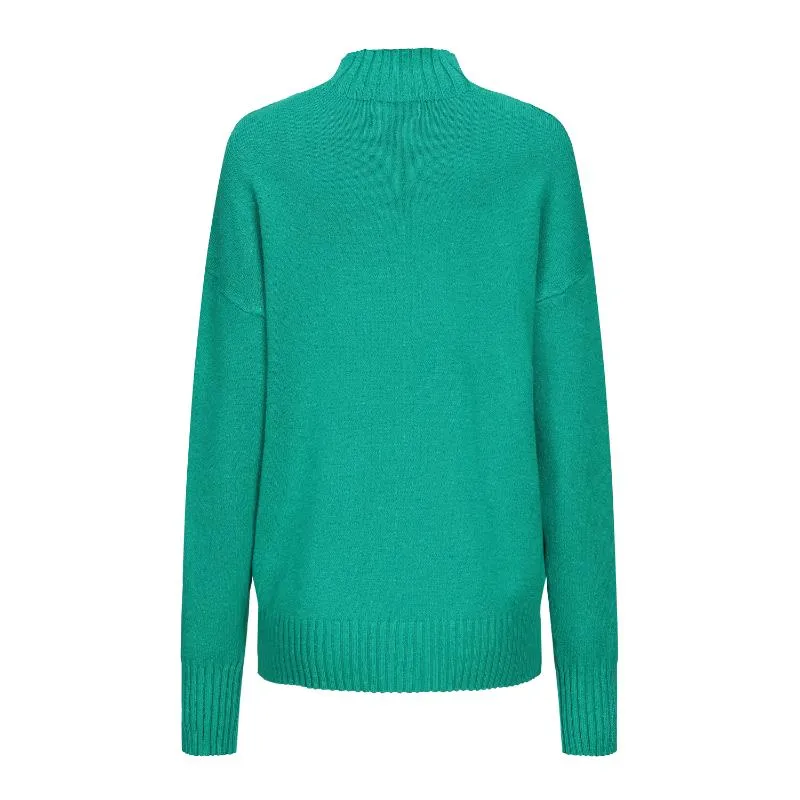 Women's Mock Neck Knitted Sweater