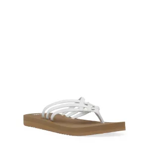 Women's Shoes Sanuk YOGA SANDY Criss Cross Flip Flop Sandals 1112830 WHITE