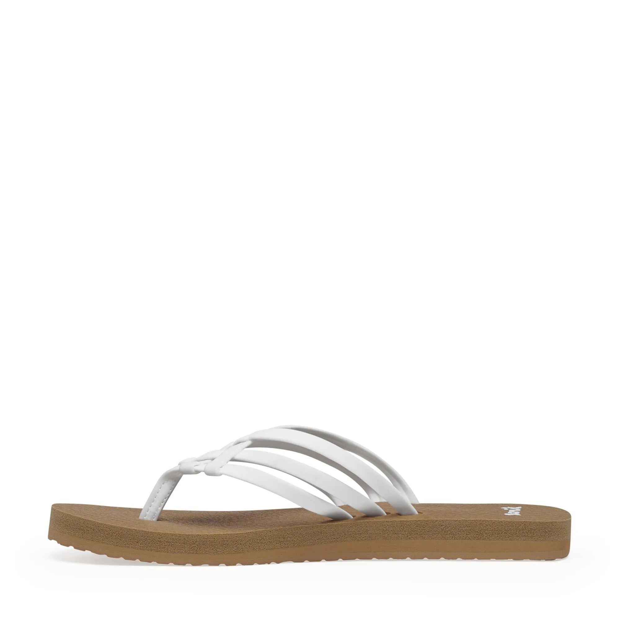 Women's Shoes Sanuk YOGA SANDY Criss Cross Flip Flop Sandals 1112830 WHITE