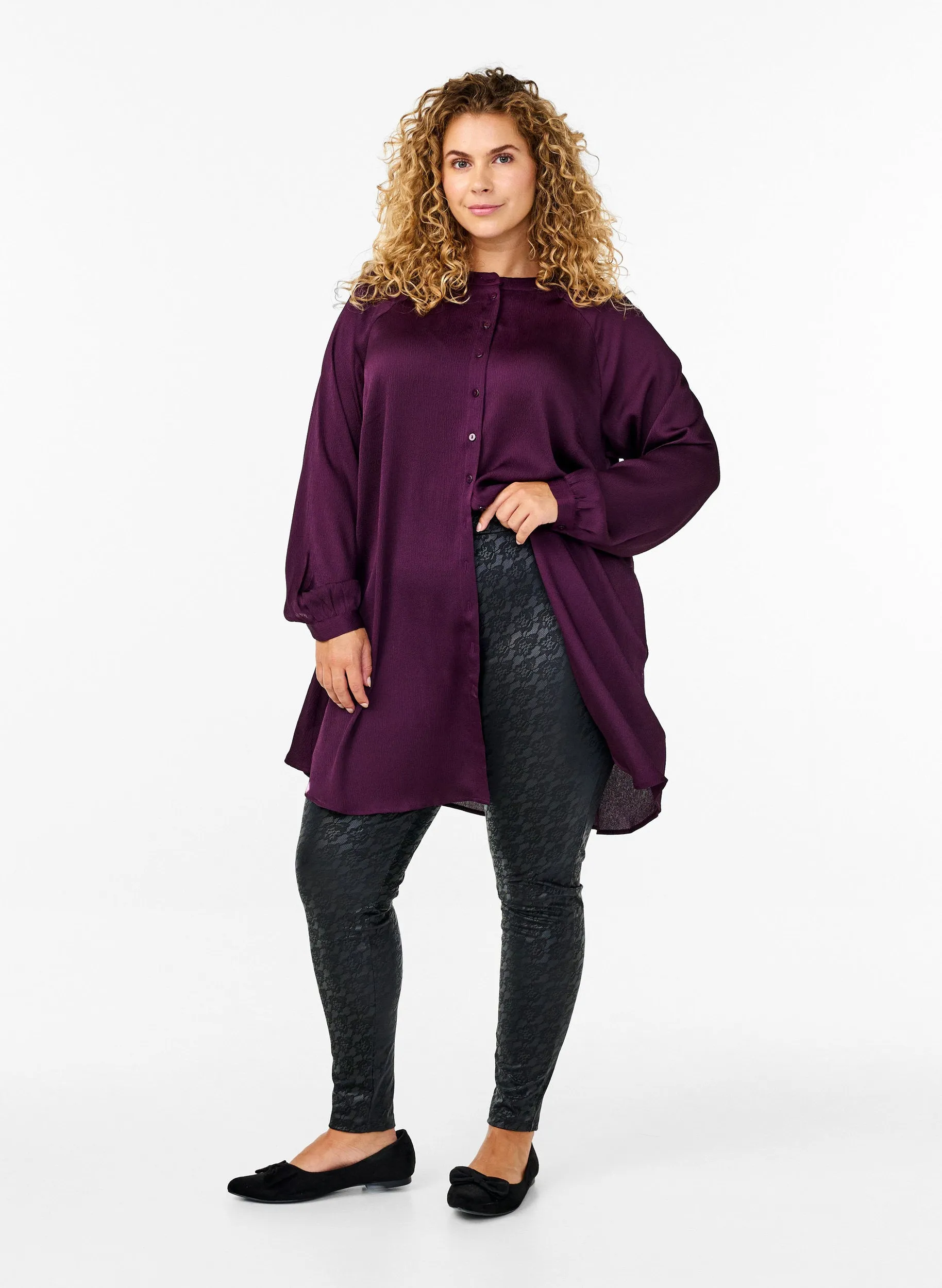 Zizzi Vigga Dress in Deep Purple